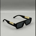 Rimless Sunglasses with Leopard/Panther Details