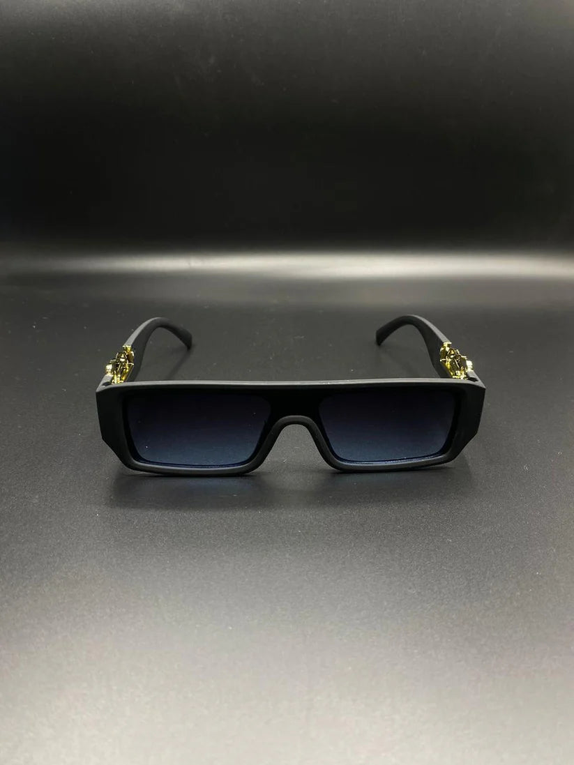 Rimless Sunglasses with Leopard/Panther Details