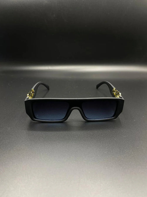 Rimless Sunglasses with Leopard/Panther Details