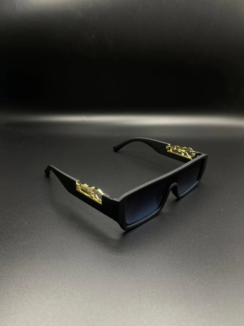 Rimless Sunglasses with Leopard/Panther Details